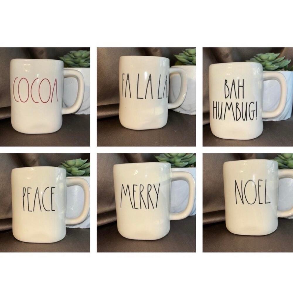 Rae Dunn Christmas mugs Set of 6: only used as decor so still like new
